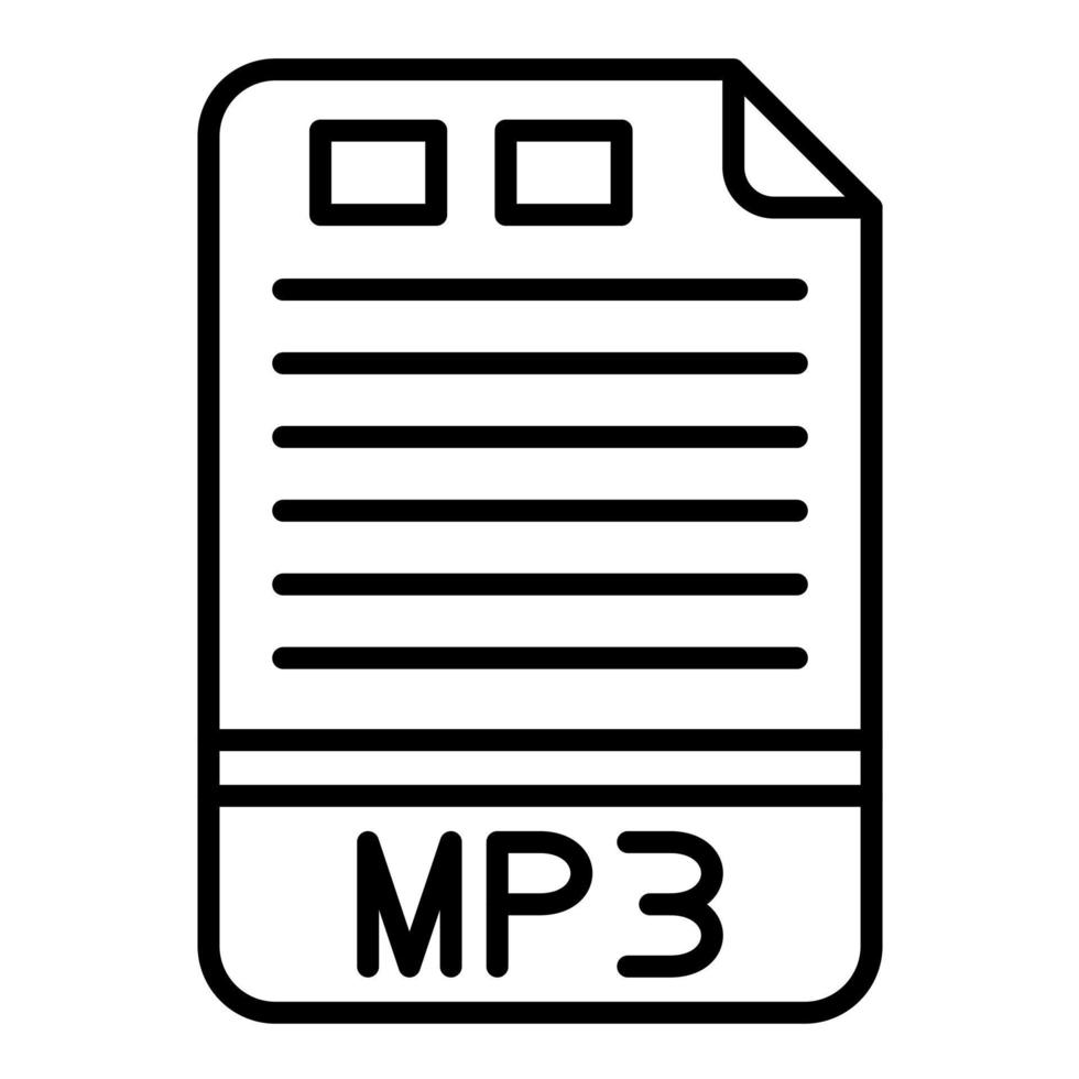 MP3 Line Icon vector