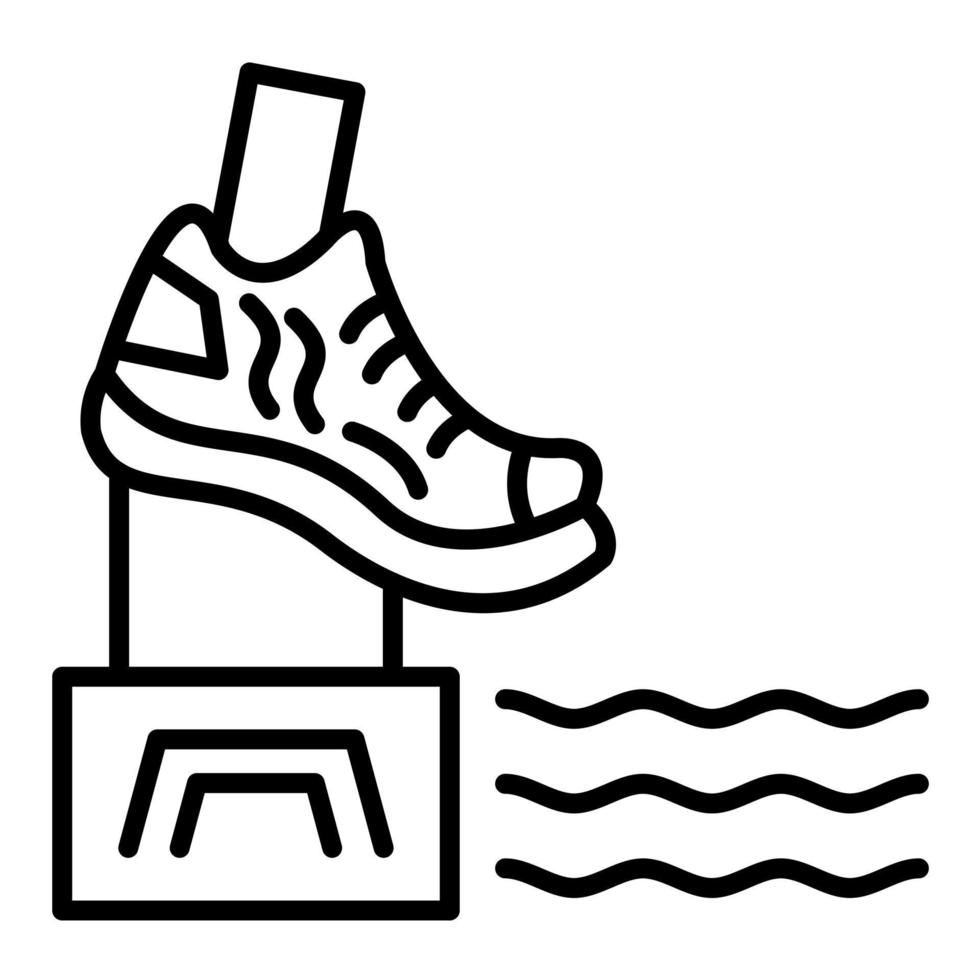 Starting Block Line Icon vector