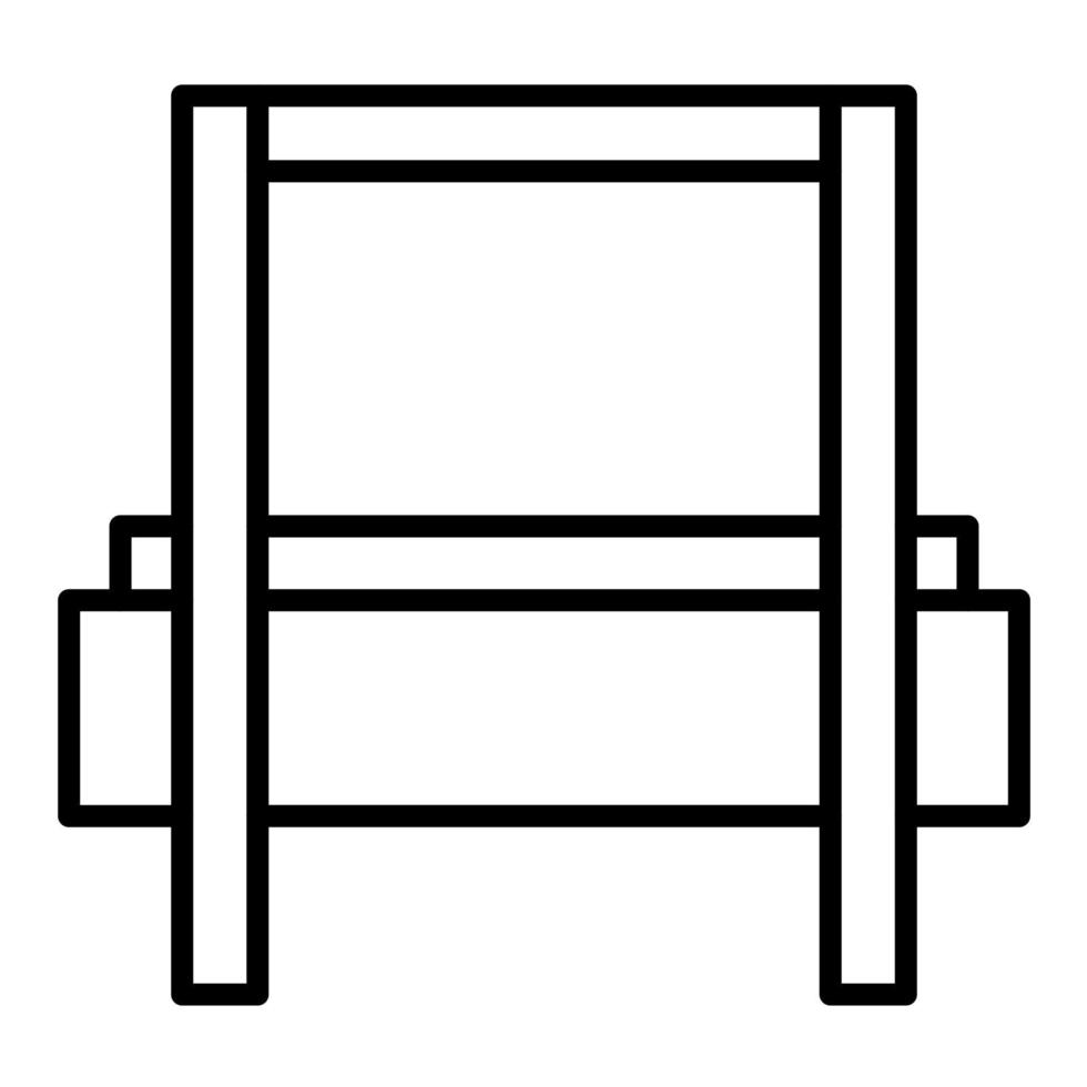 High Jump Line Icon vector