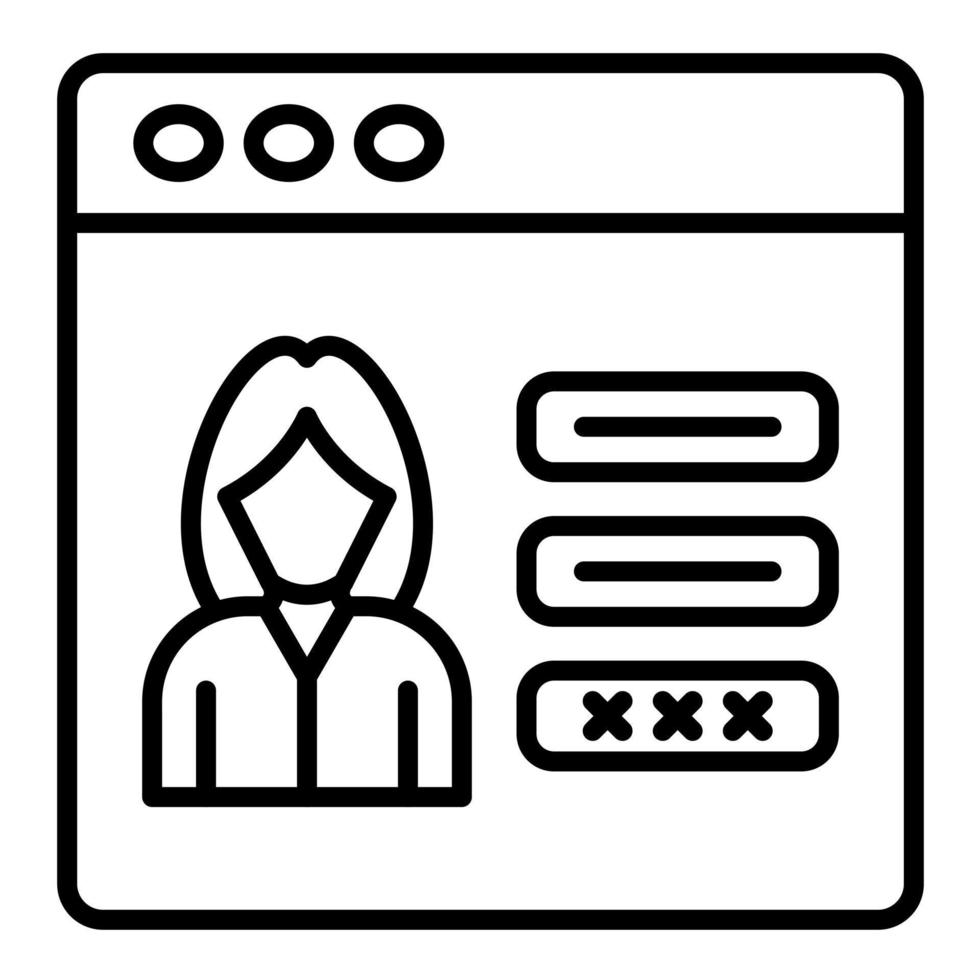 Login Line Icon vector