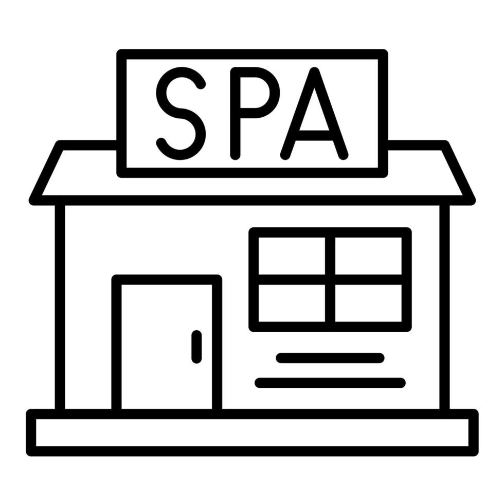 icono de línea de letrero de spa vector