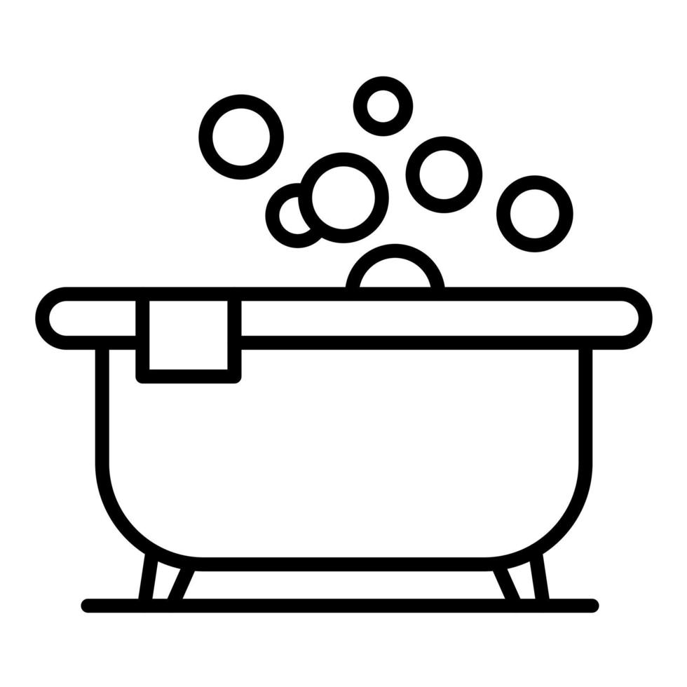 icono de línea de jacuzzi vector