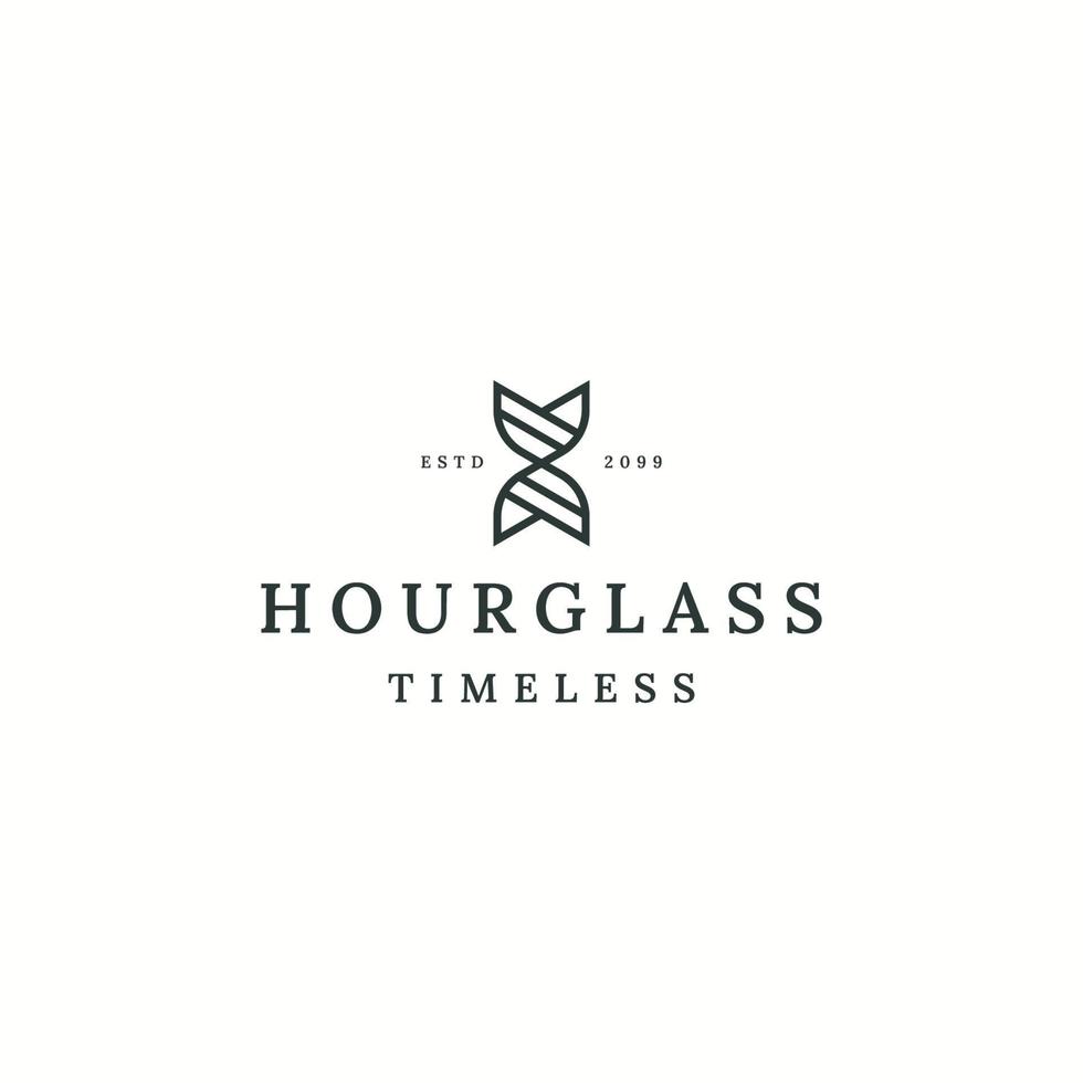 Hourglass or sand hour logo icon design template flat vector