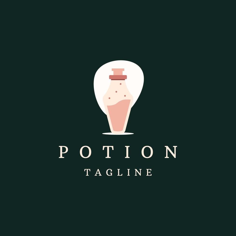 Potion logo icon design template flat vector