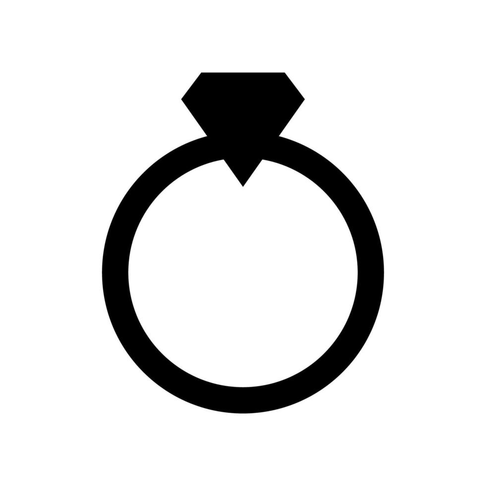 Diamond ring illustrated on a white background vector