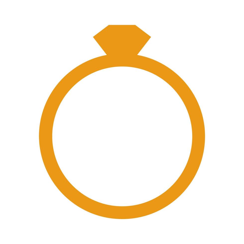 Diamond ring illustrated on a white background vector