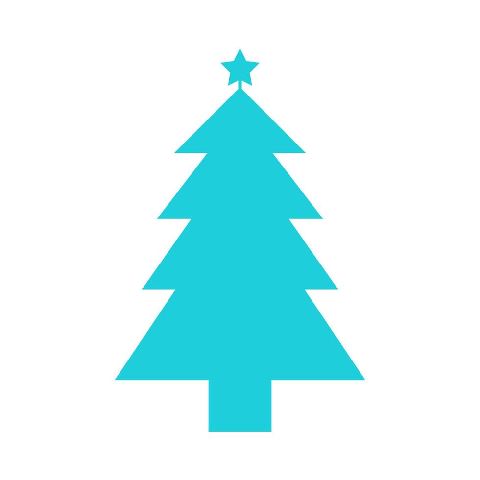 Christmas tree illustrated on white background vector