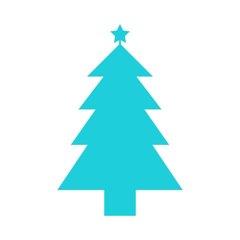 Christmas tree illustrated on white background vector