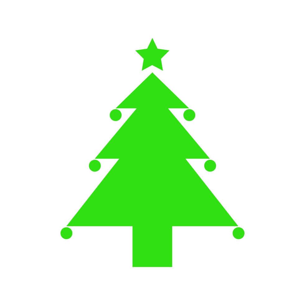 Christmas tree illustrated on white background vector