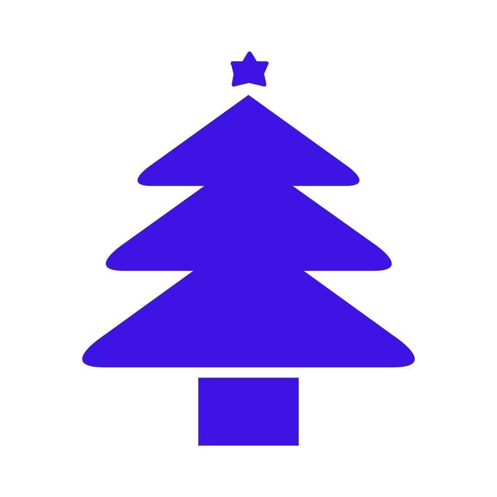 Christmas tree illustrated on white background vector