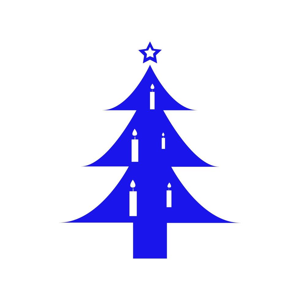 árbol de navidad ilustrado sobre fondo blanco vector