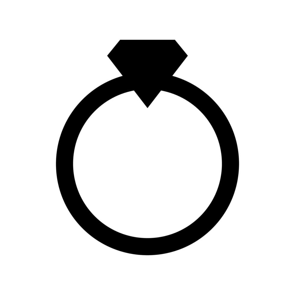 Diamond ring illustrated on a white background vector