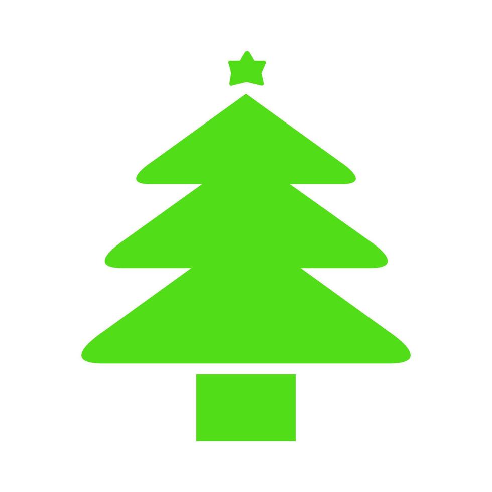 Christmas tree illustrated on white background vector