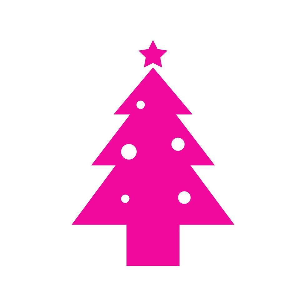 Christmas tree illustrated on white background vector