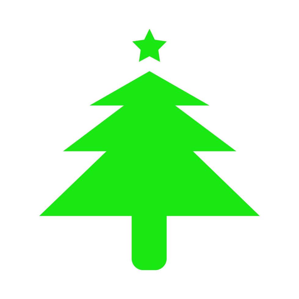 Christmas tree illustrated on white background vector