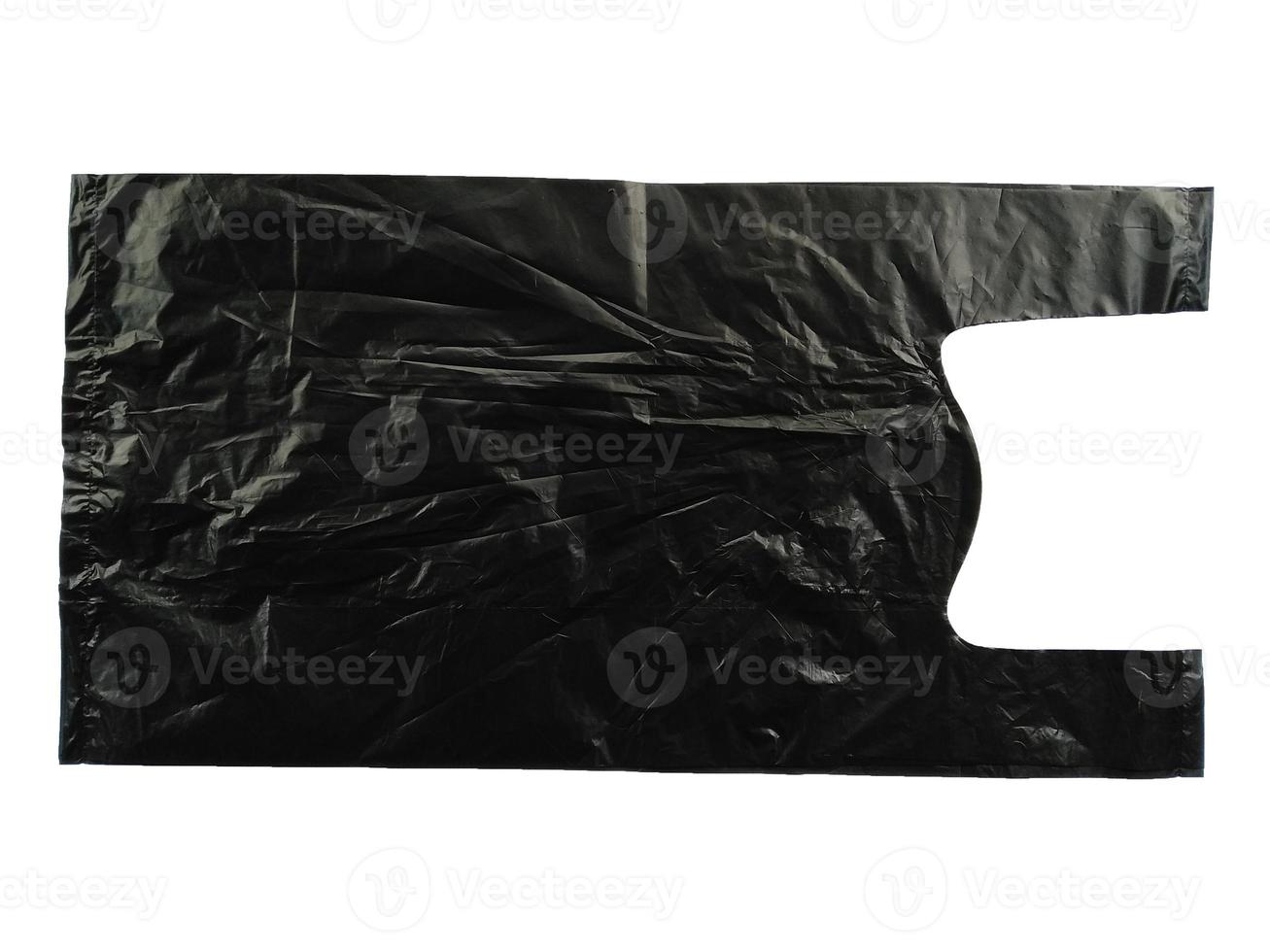 Black plastic for trash cans or shopping bag photo