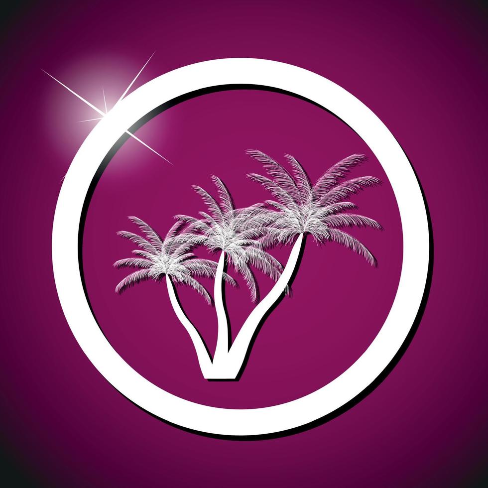 ilustración de vector de icono de palma
