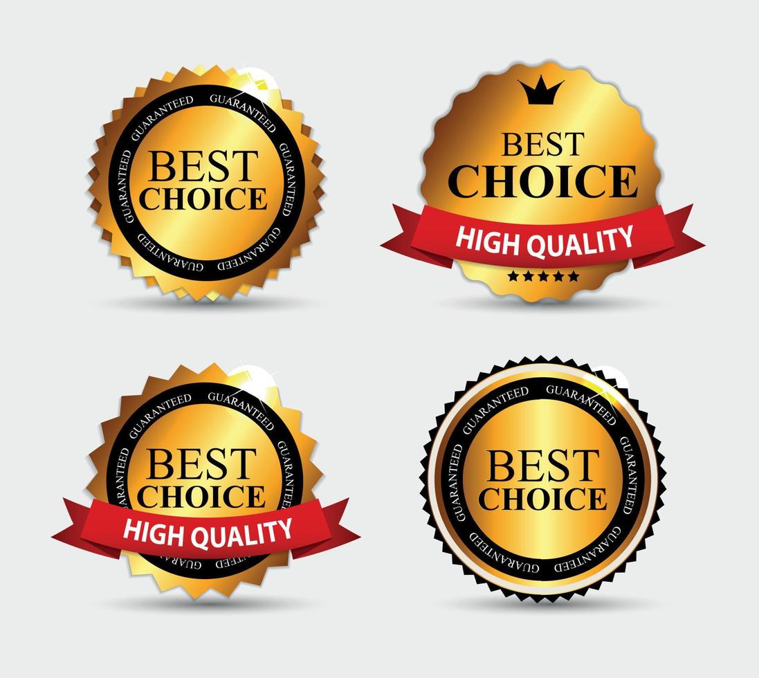 Best Choice Label Set Vector Illustration