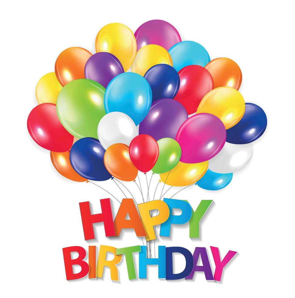 Colored Balloons Background, Vector Illustration.