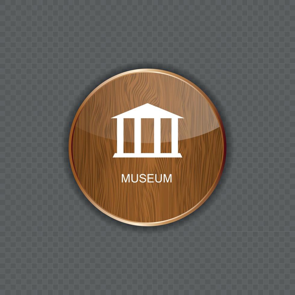 Museum application icons vector illustration
