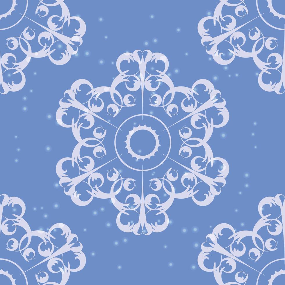Snowflakes seamless pattern vector illustration