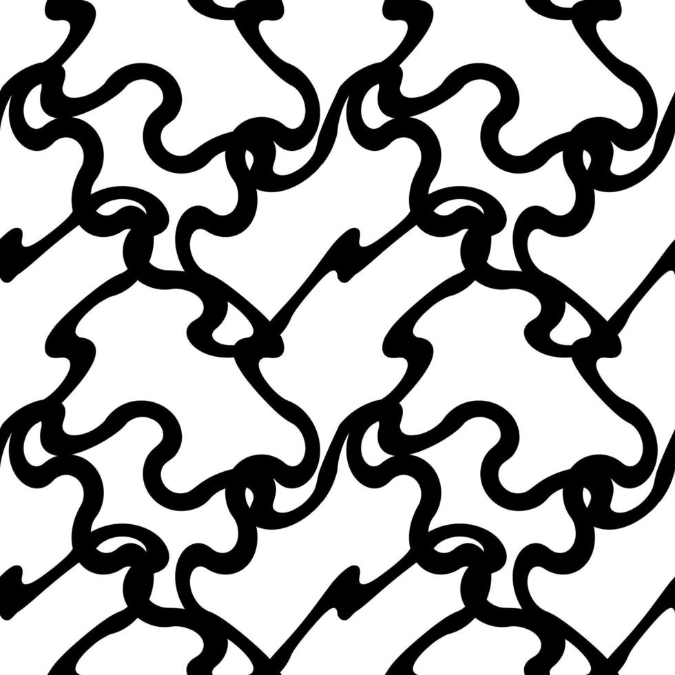 Seamless Pattern. Abstract Psychedelic Art Background. Vector Illustration.