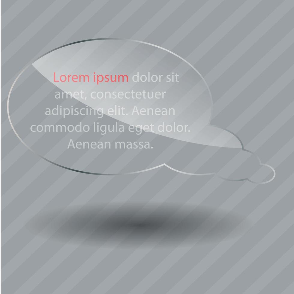 Glass frame on abstract background. Vector illustration.