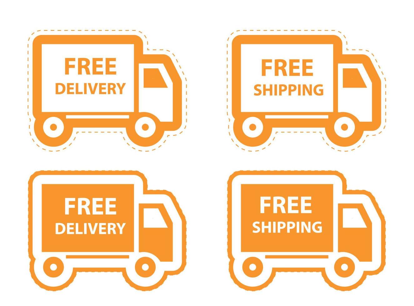 Free shipping, delivery icon set. vector illustration