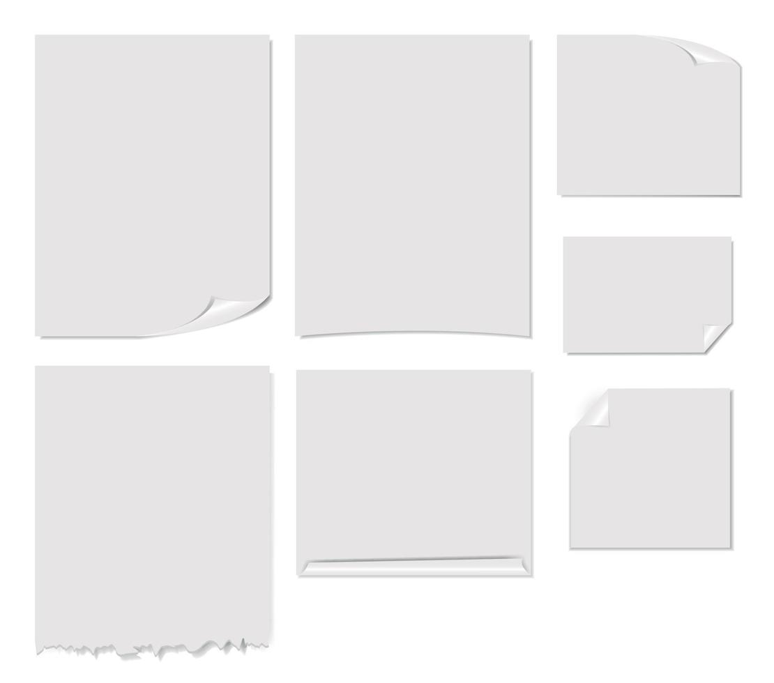 White blank page vector illustration