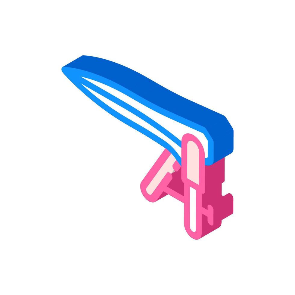 gynecological speculum isometric icon vector illustration sign