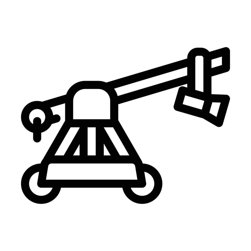 video shooting crane line icon vector illustration