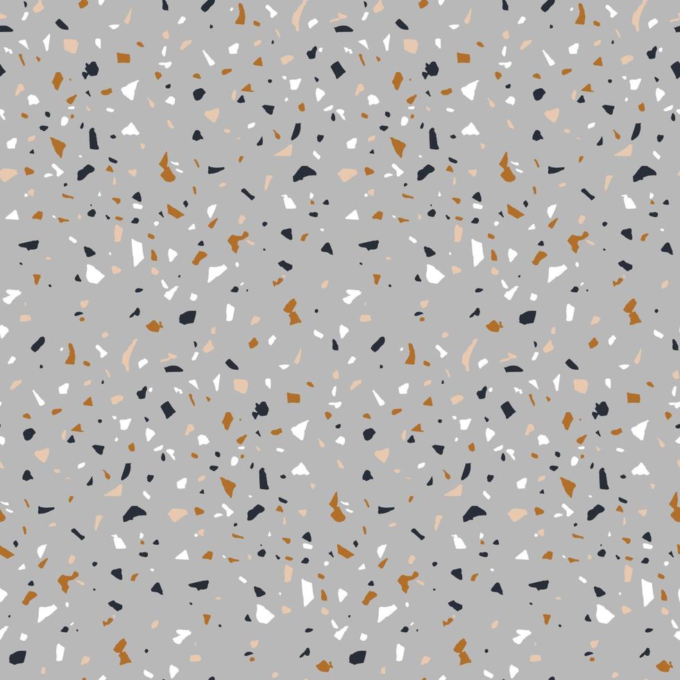 Seamless pattern in terrazzo style. Marble stone texture. vector