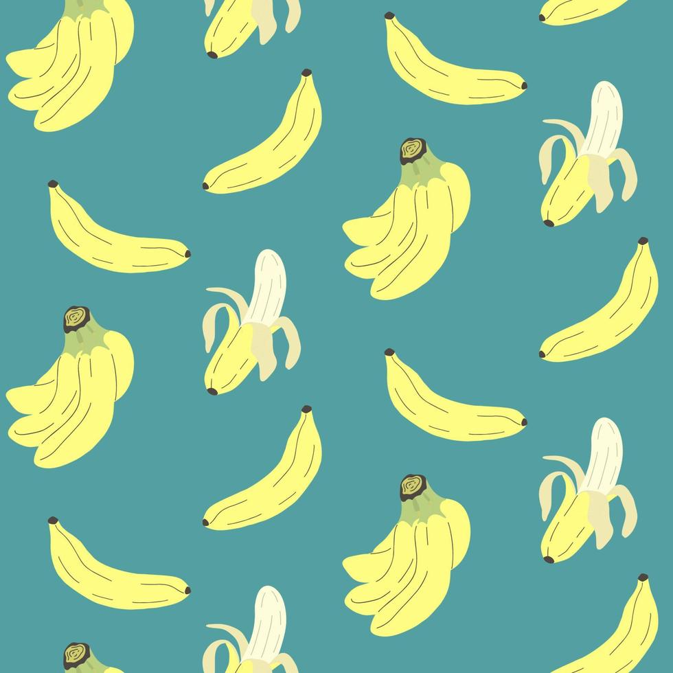 Cute seamless pattern with banana. Print for textile, wrapping paper, wallpaper vector