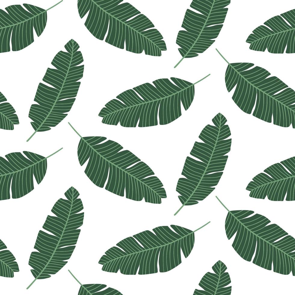 Seamless pattern with banana leaves. vector