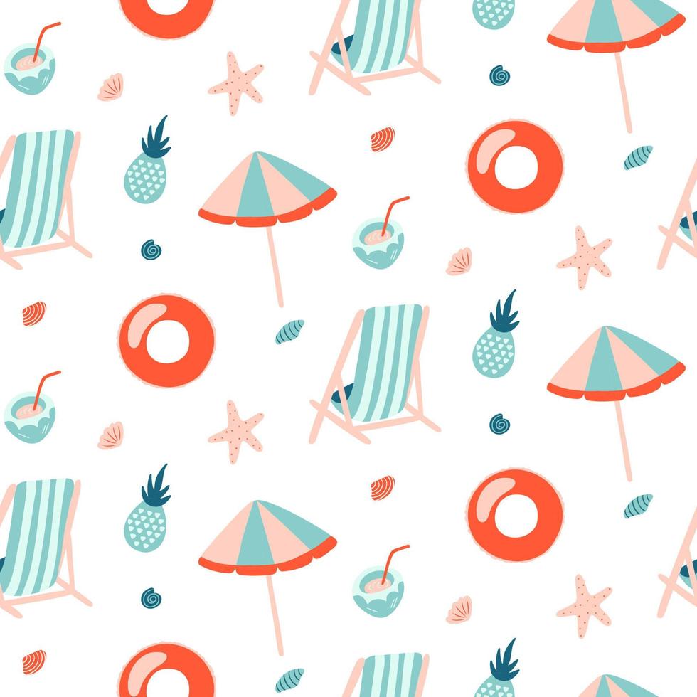 Summer seamless pattern. vector