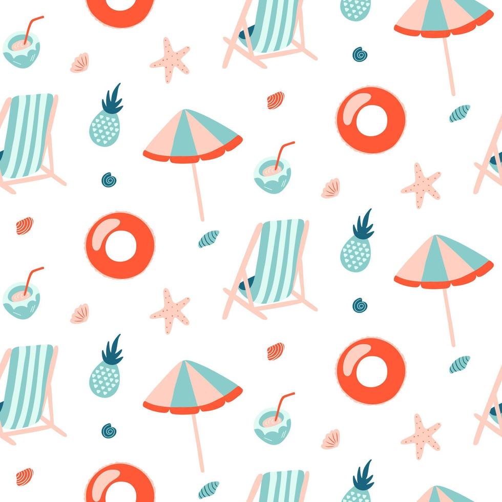 Summer seamless pattern. vector