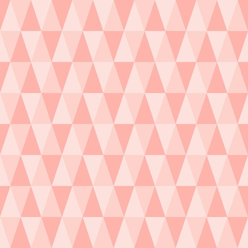 Seamless triangle pattern. Pastel pink geometric wallpaper. Vector backdrop.