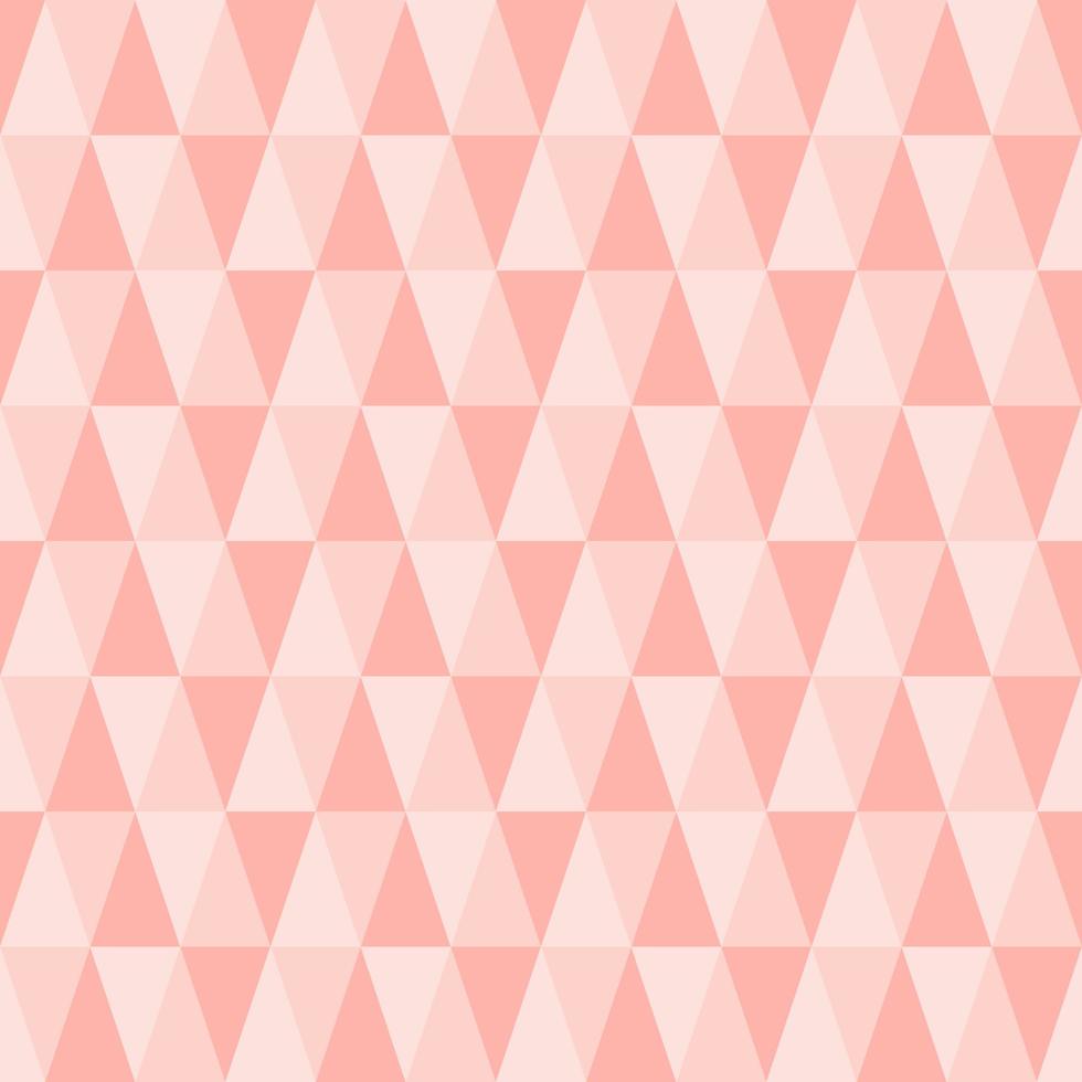 Seamless triangle pattern. Pastel pink geometric wallpaper. Vector backdrop.