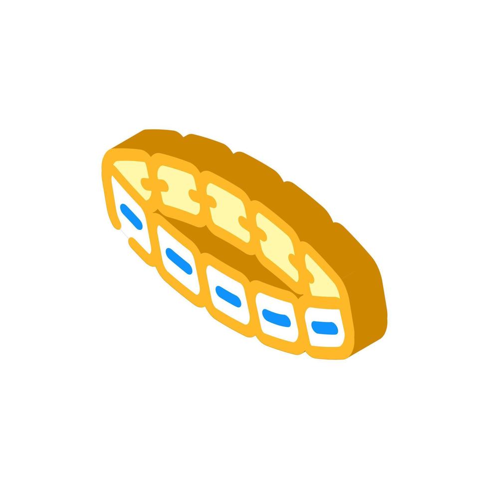 gold bracelet isometric icon vector illustration