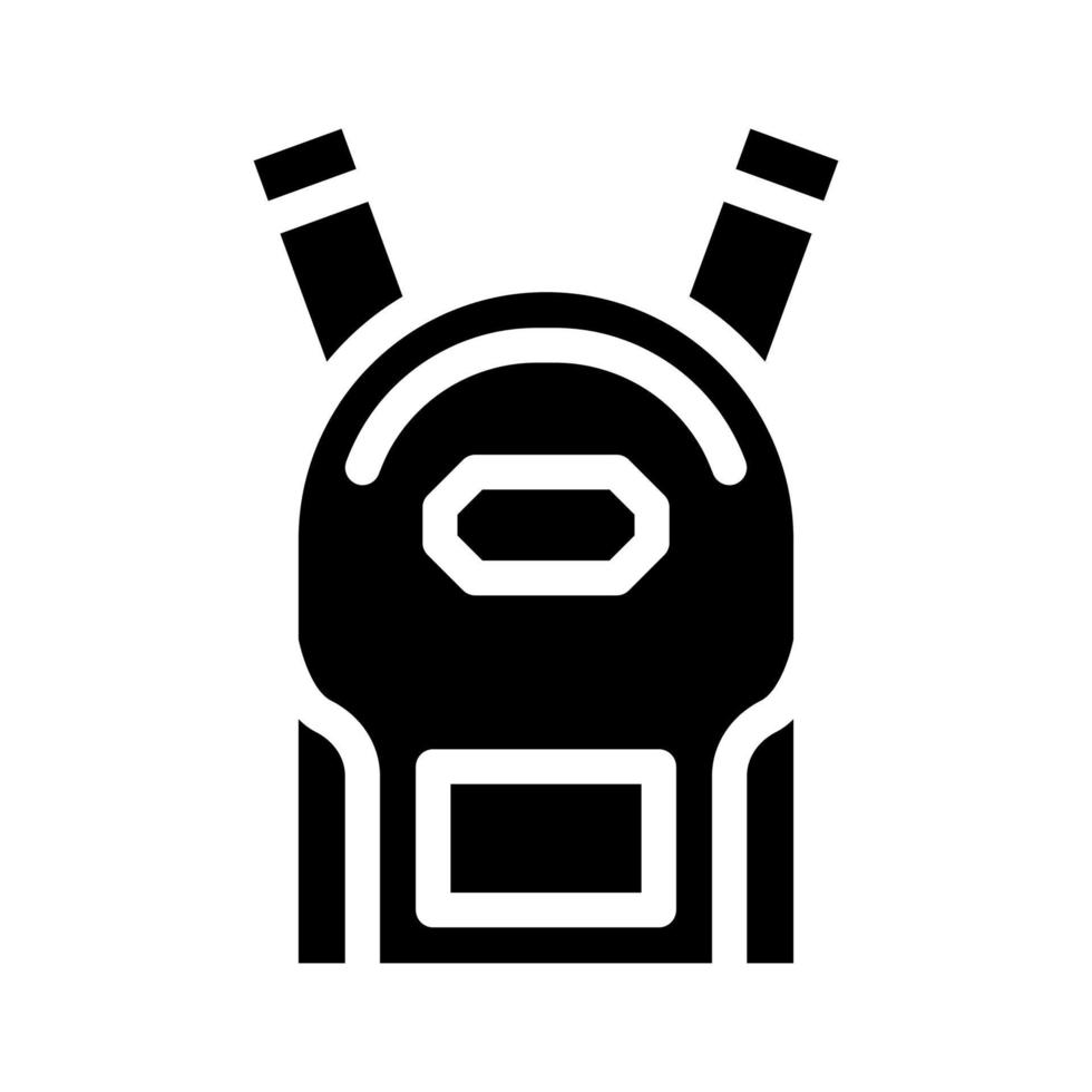 mochila escolar glifo icono vector ilustración signo