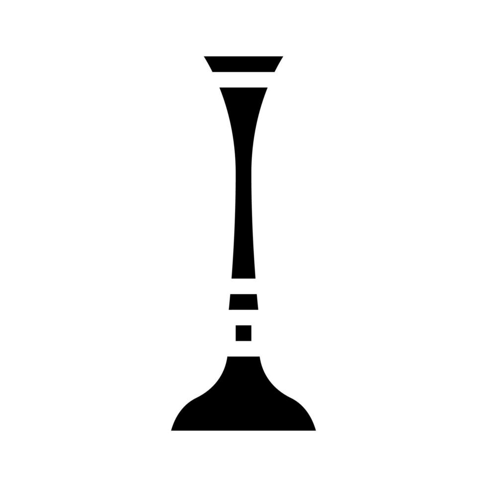 estetoscopio herramienta glifo icono vector ilustración signo
