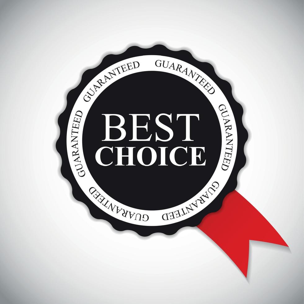 Best Choice Golden Label Vector Illustration