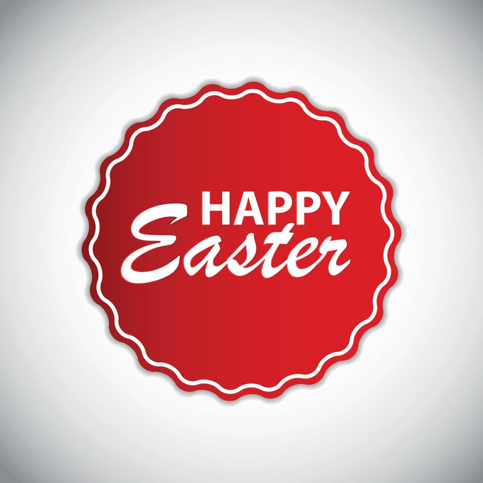 Happy Easter Label Vector Illustration