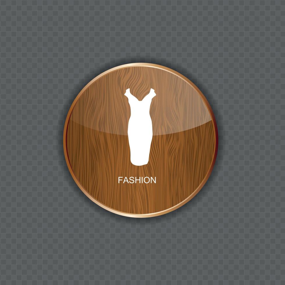 iconos de aplicaciones de madera de moda ilustración vectorial vector