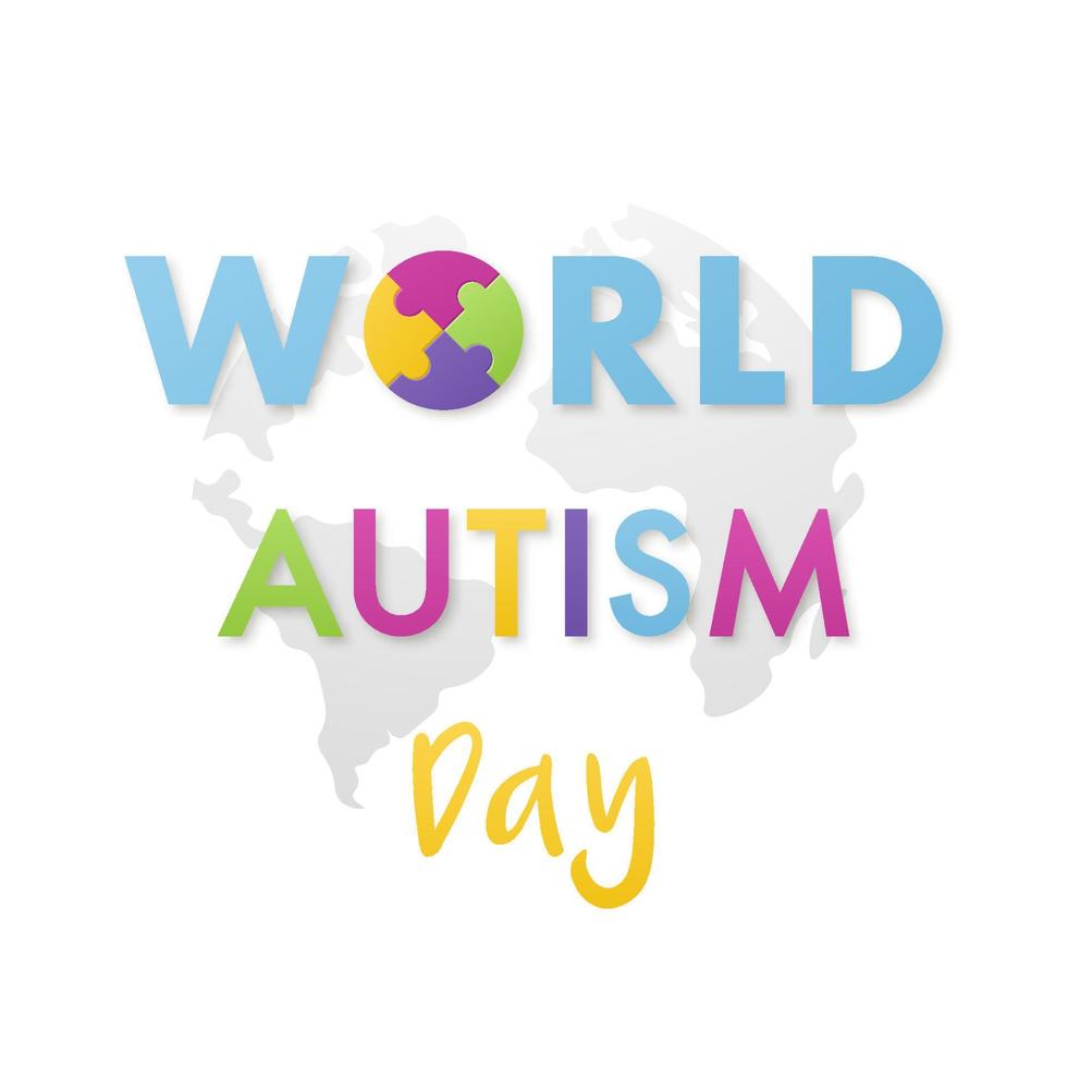 World Autism Awareness Day banner. vector