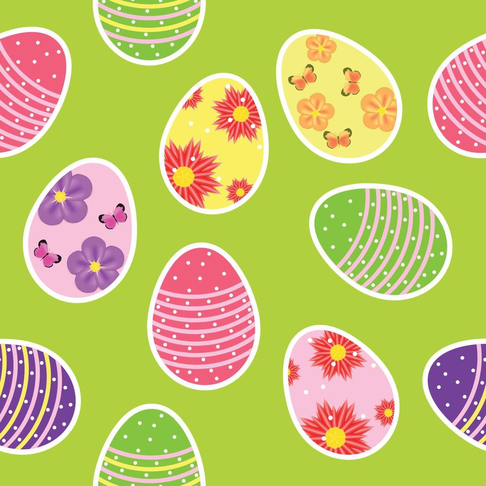Vector illustration seamless pattern background with easter egg