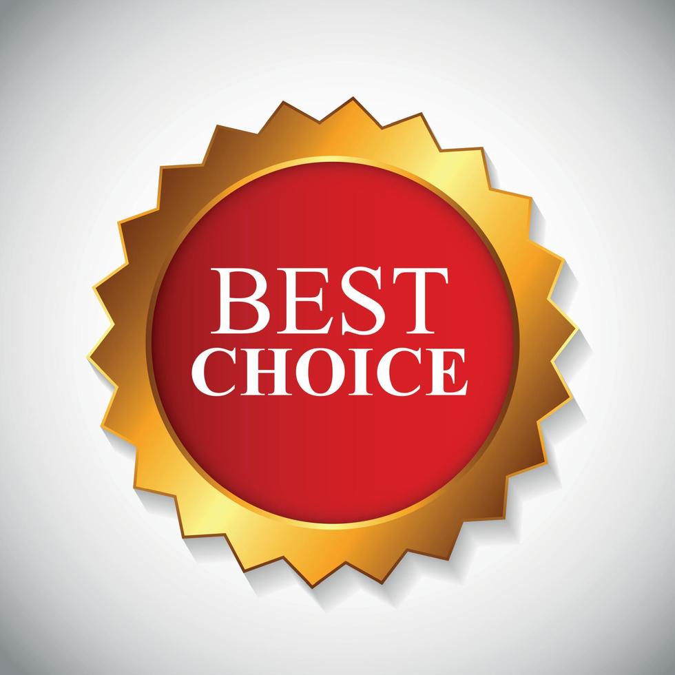 Best Choice Label with Ribbon Vector Illustration