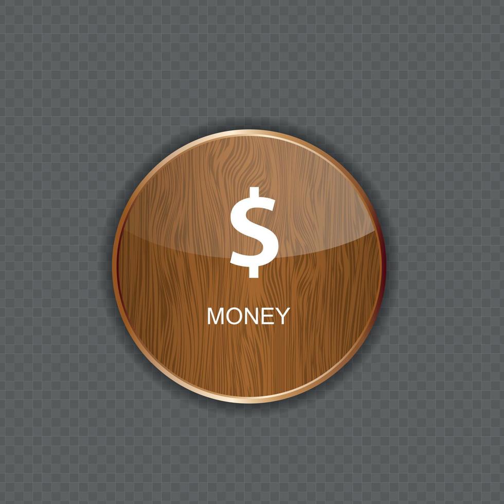 Money wood application icons vector