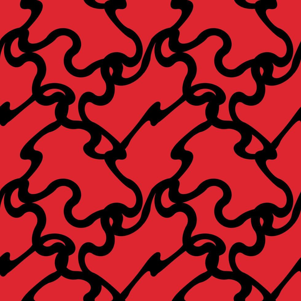 Seamless Pattern. Abstract Psychedelic Art Background. Vector Illustration.