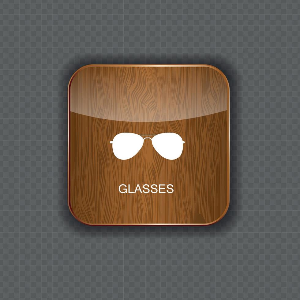 gafas, aplicación, iconos, vector, ilustración vector